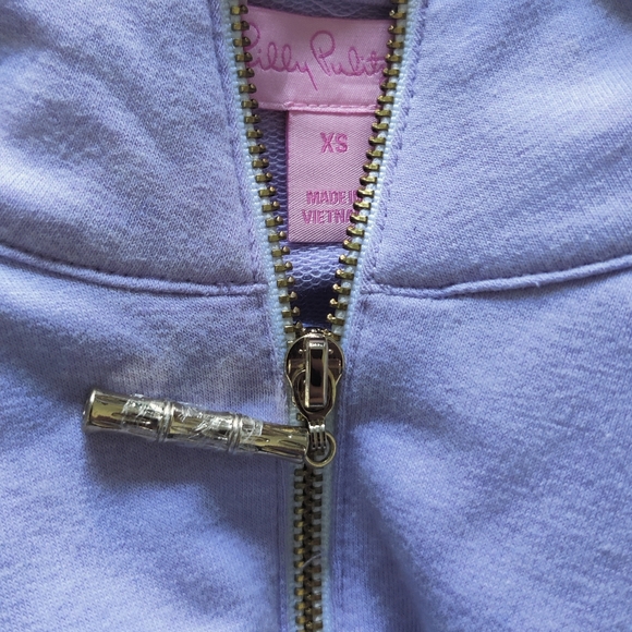 Lilly Pulitzer Skipper Popover UPF Heathered Lilac Purple Lace Sleeves size XS - Picture 6 of 9